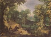 Paul Bril Stag Hunt (mk05) oil on canvas